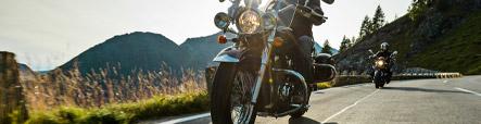 Cruiser-Motorrad mit Cruiserreifen