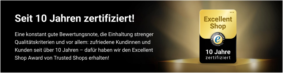 Ausgezeichnet: 10 Jahre Trusted Shops: Excellent Shop