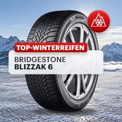 Bridgestone Blizzak 6 Winterreifen mit markantem V-förmigem Laufflächenprofil