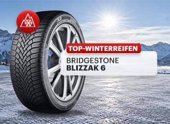 Profilansicht des Bridgestone Blizzak 6 mit Lamellen und quer verlaufenden Rillen