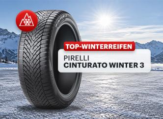 Pirelli Cinturato Winter 3 mit markanten Profilrillen und Lamellen