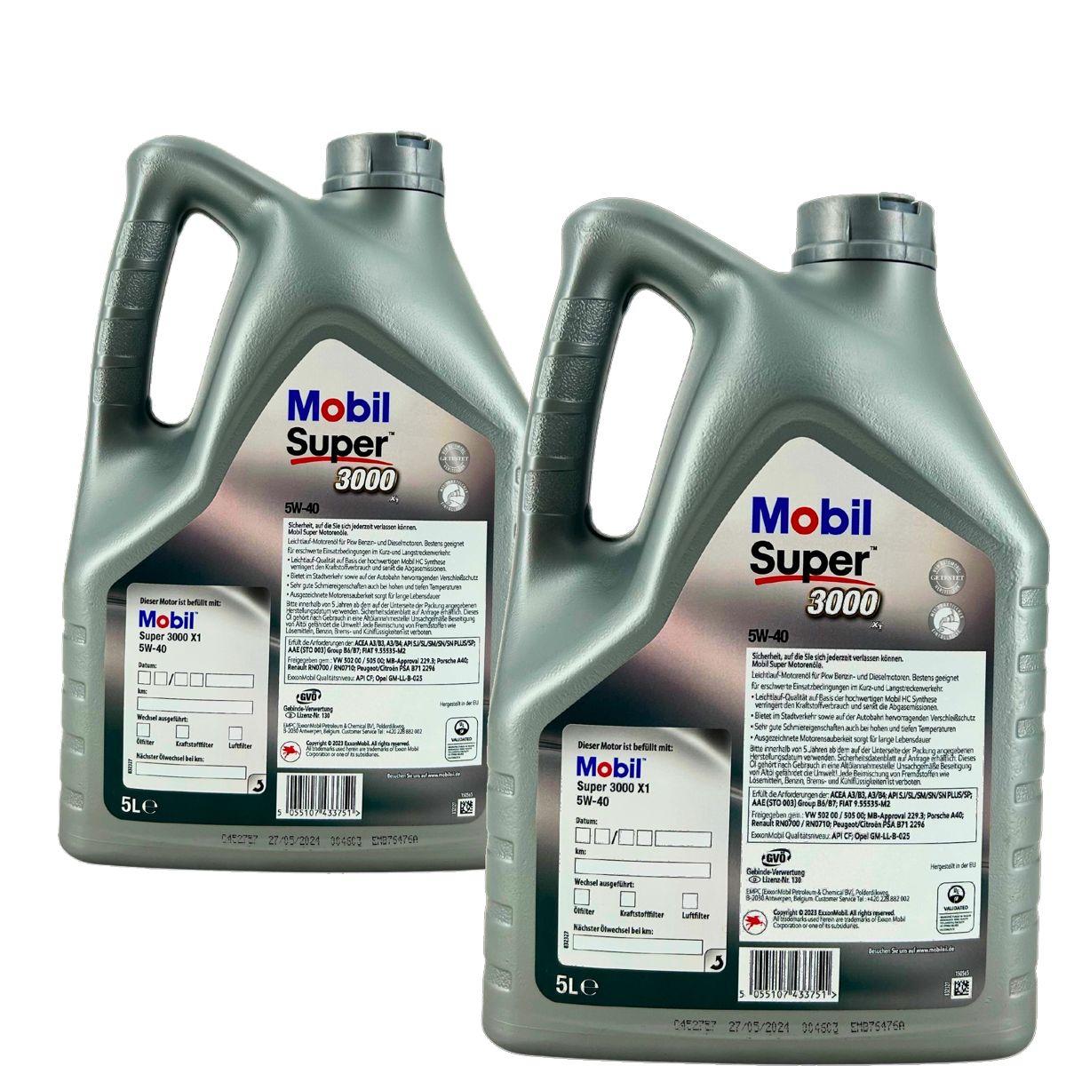 Mobil Super 3000 X1 5W-40 2x5 Liter