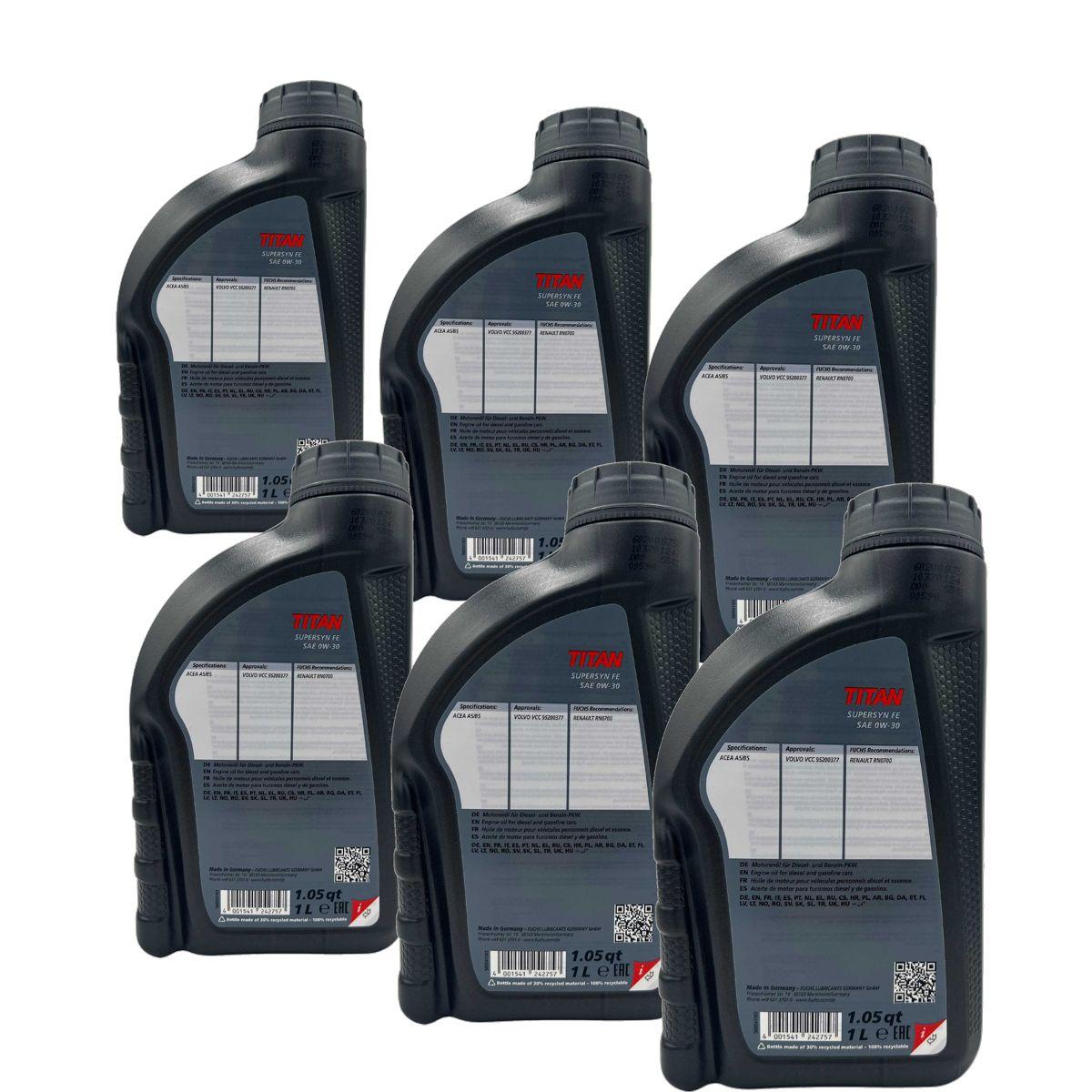 Fuchs Titan Supersyn FE 0W-30 6x1 Liter