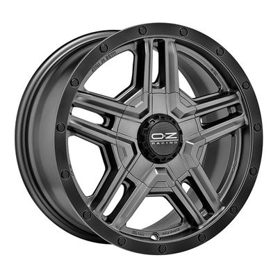 OZ RALLY ADVENTURE matt dark graphite black lip + rivets 8.0Jx17 5x120 ET35