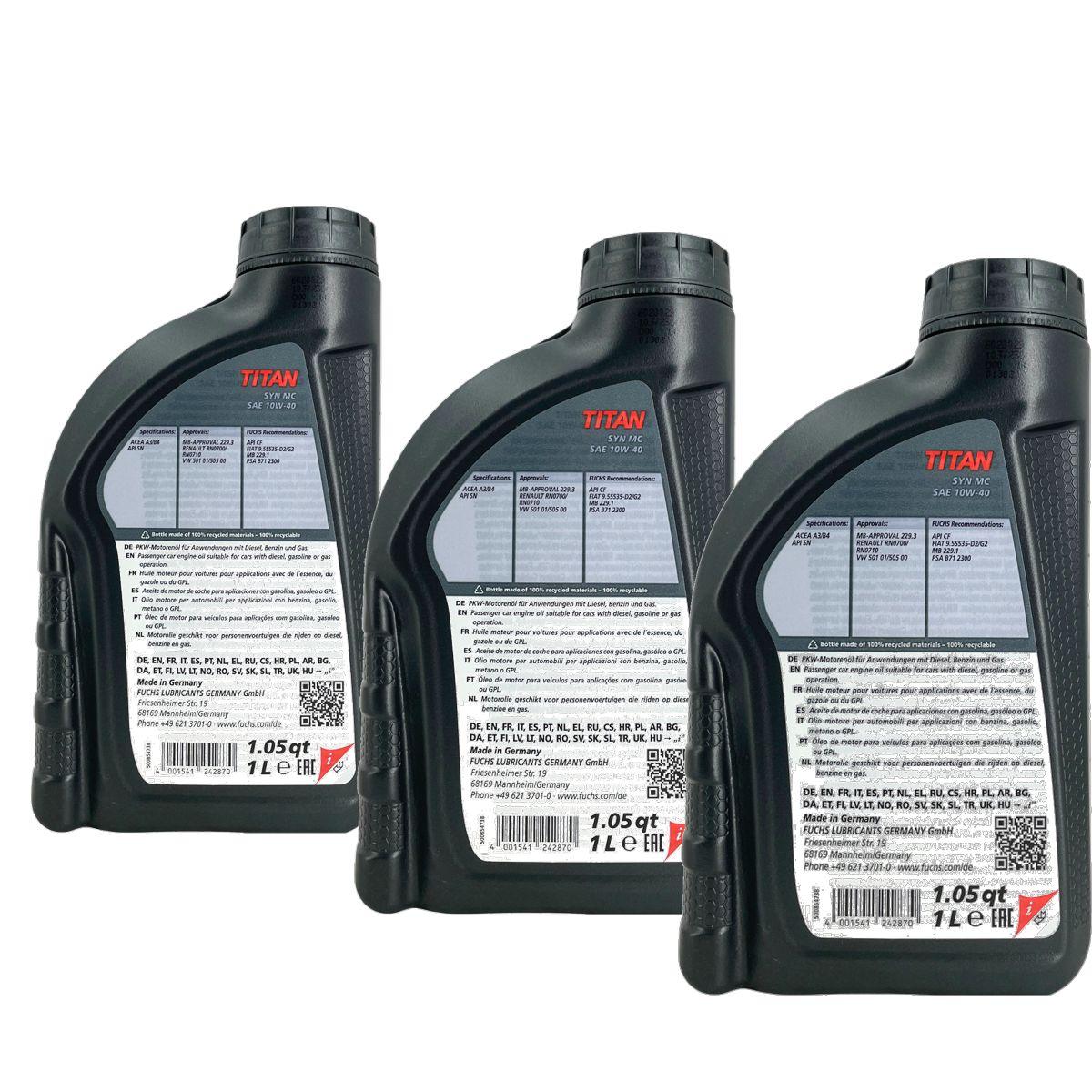 Fuchs Titan Syn MC 10W-40 3x1 Liter