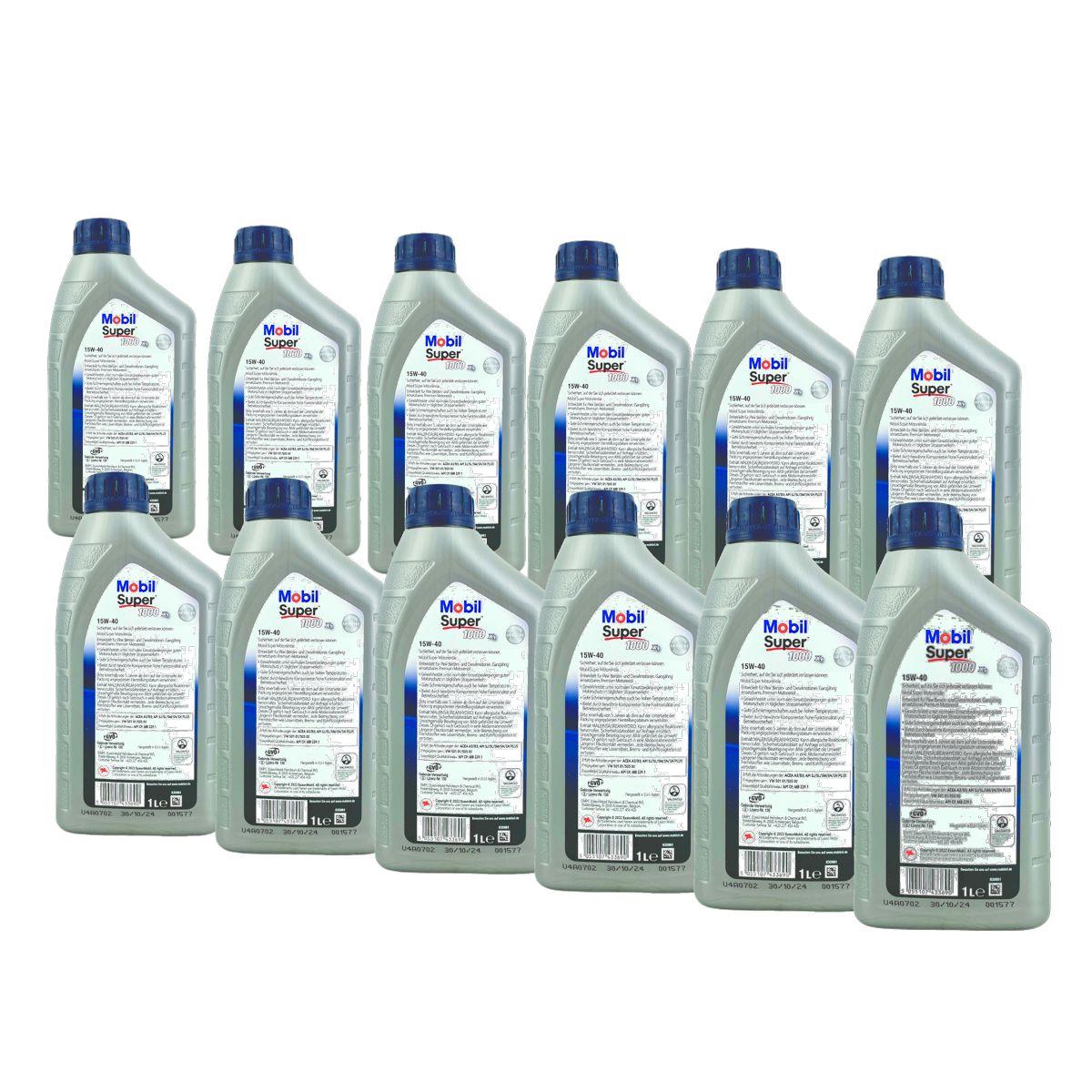 Mobil Super 1000 X1 15W-40 12x1 Liter