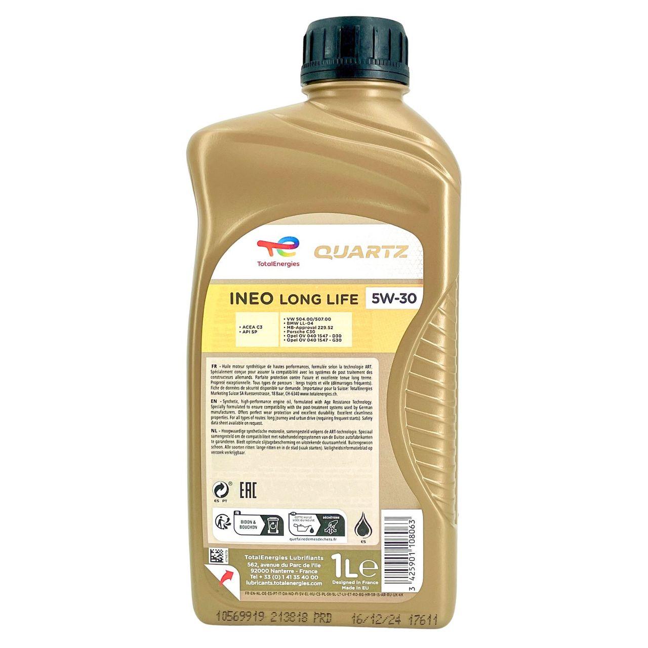 Total Quartz Ineo Longlife 5W-30 1 Liter
