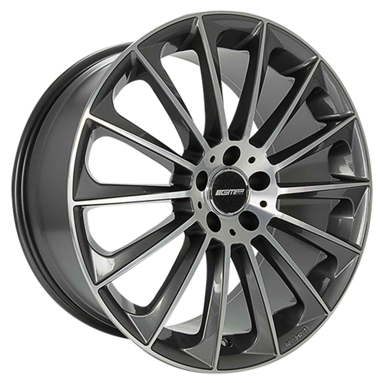 GMP STELLAR anthrazit diamantgeschliffen 11.0Jx22 5x112 ET40