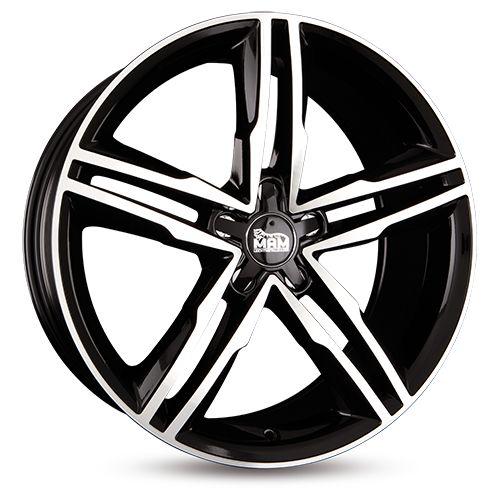 MAM WHEELS MAM A1 black front polished 8.0Jx18 5x112 ET30