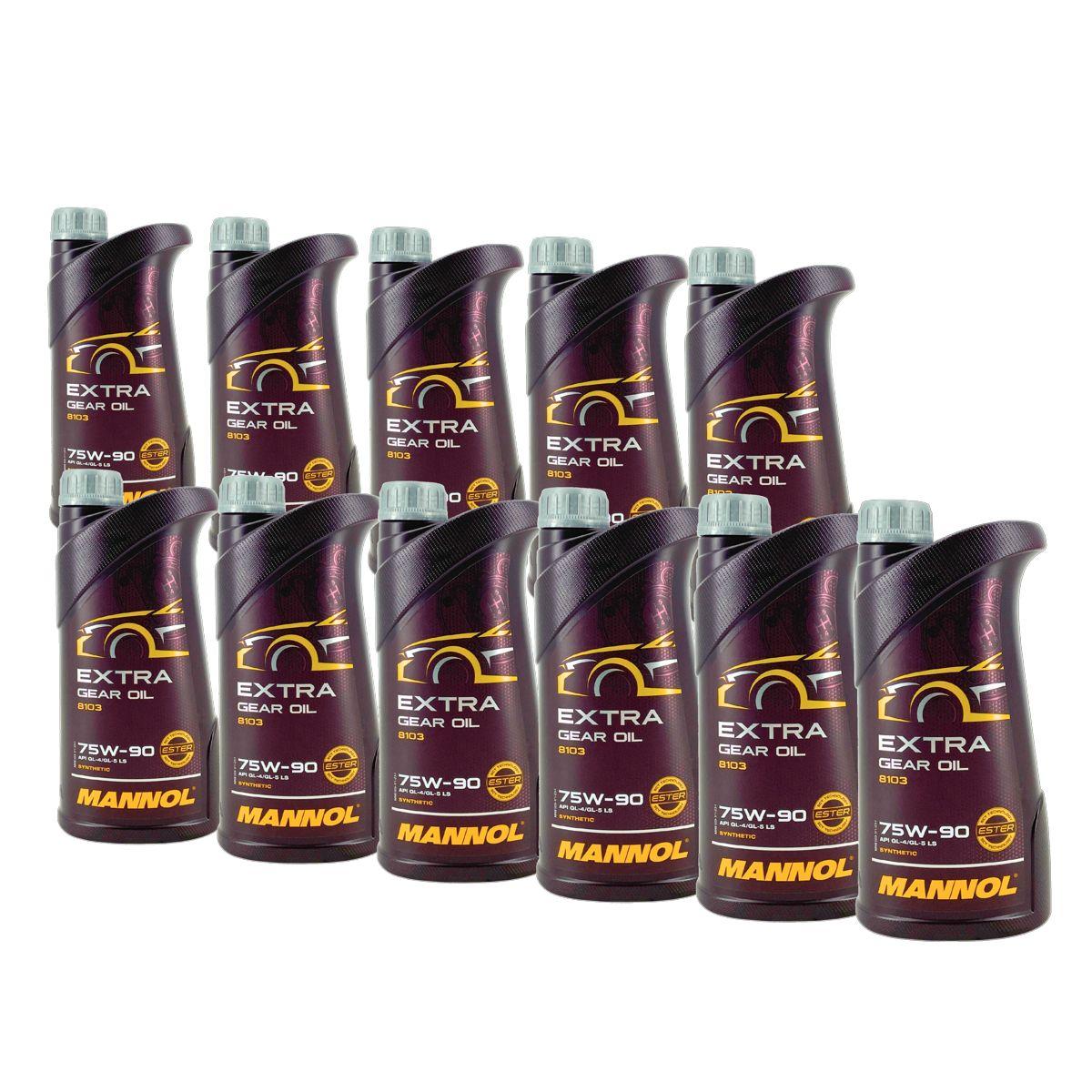 Mannol Extra Gear Oil Getriebeöl 75W-90 GL-4/GL-5 LS 11x1 Liter