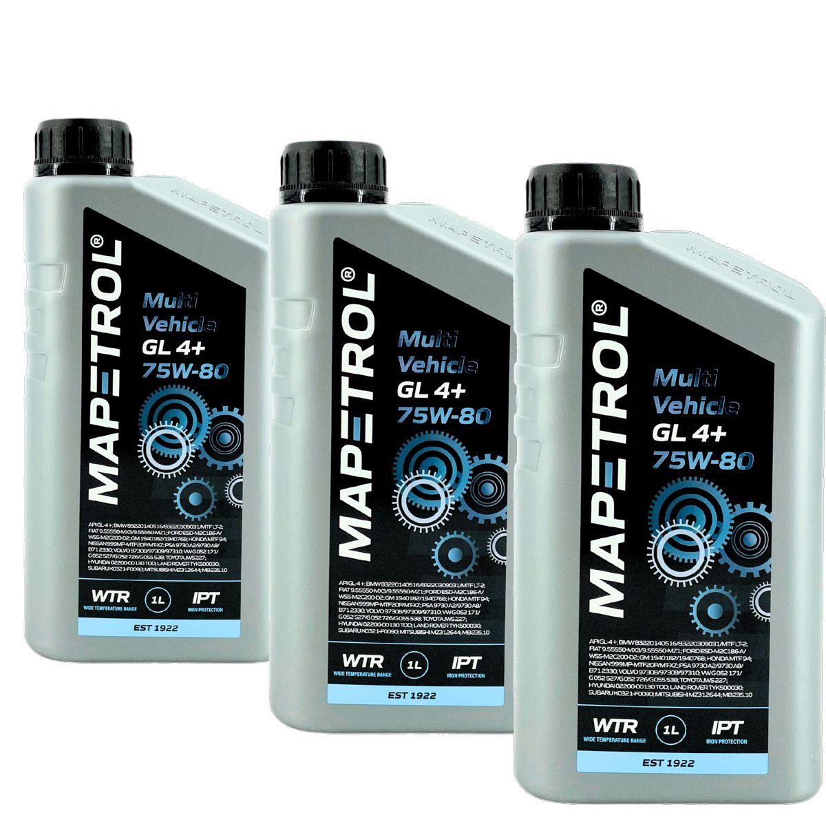 Mapetrol Multi Vehicle GL 4+ 75W-80 3x1 Liter