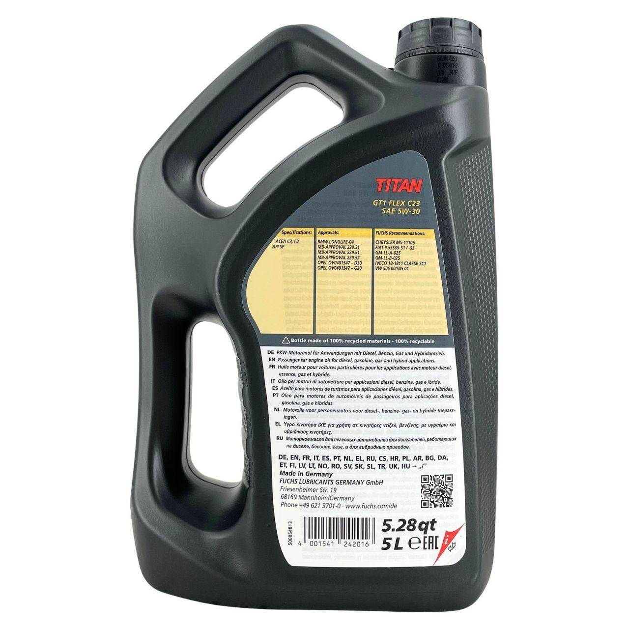 Fuchs Titan GT1 Flex C23 5W-30 5 Liter