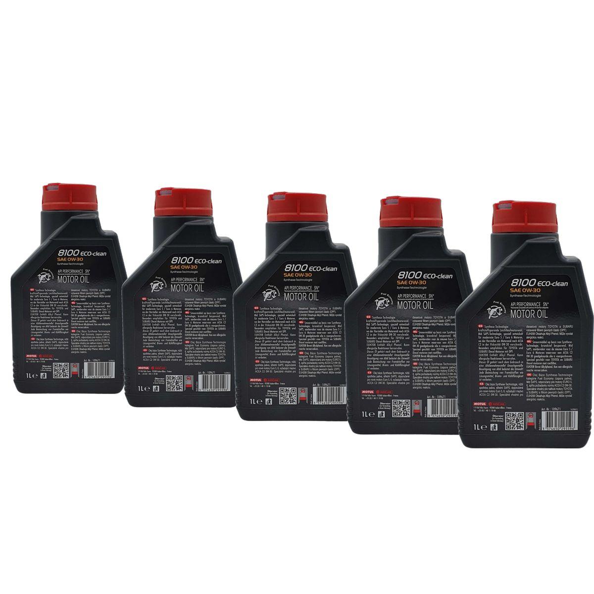 Motul 8100 Eco-clean 0W-30 5x1 Liter