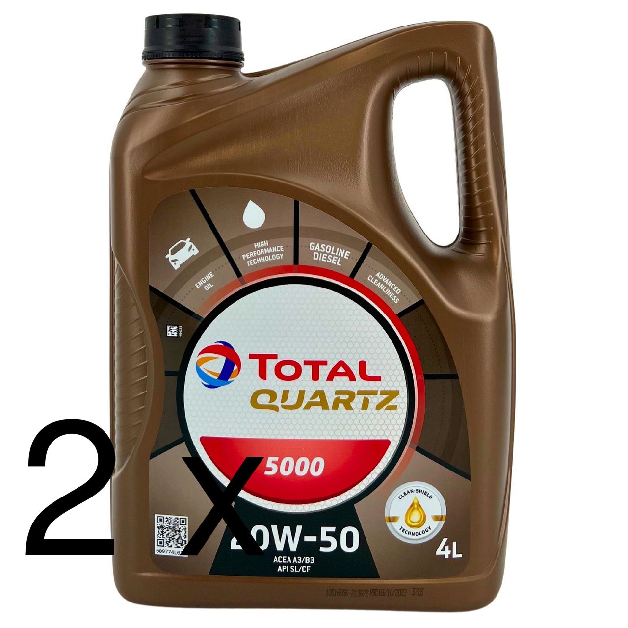 Total Quartz 5000 20W-50 2x4 Liter