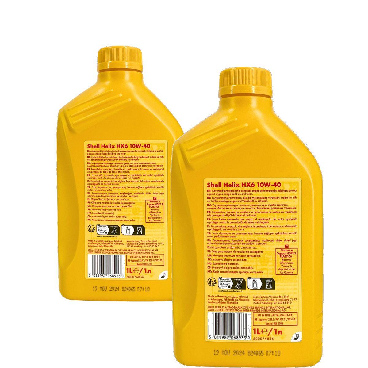 Shell Helix HX6 10W-40 2x1 Liter