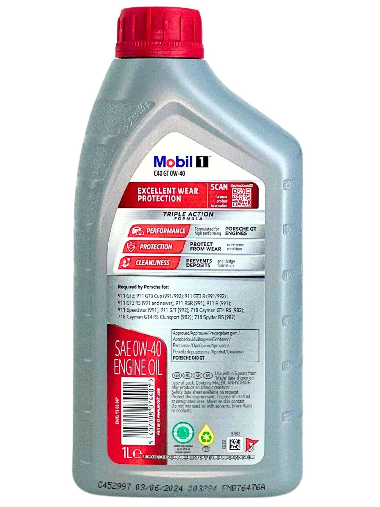 Mobil 1 C40 GT 0W-40 1 Liter