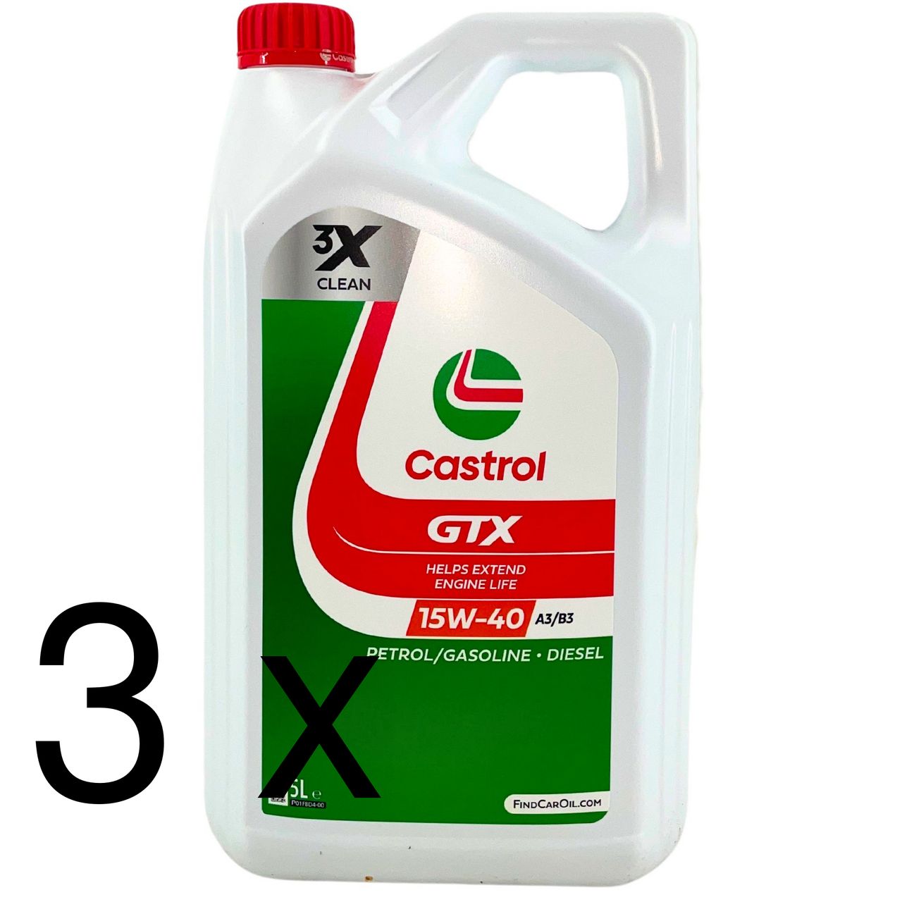 Castrol GTX 15W-40 A3/B3 3x5 Liter