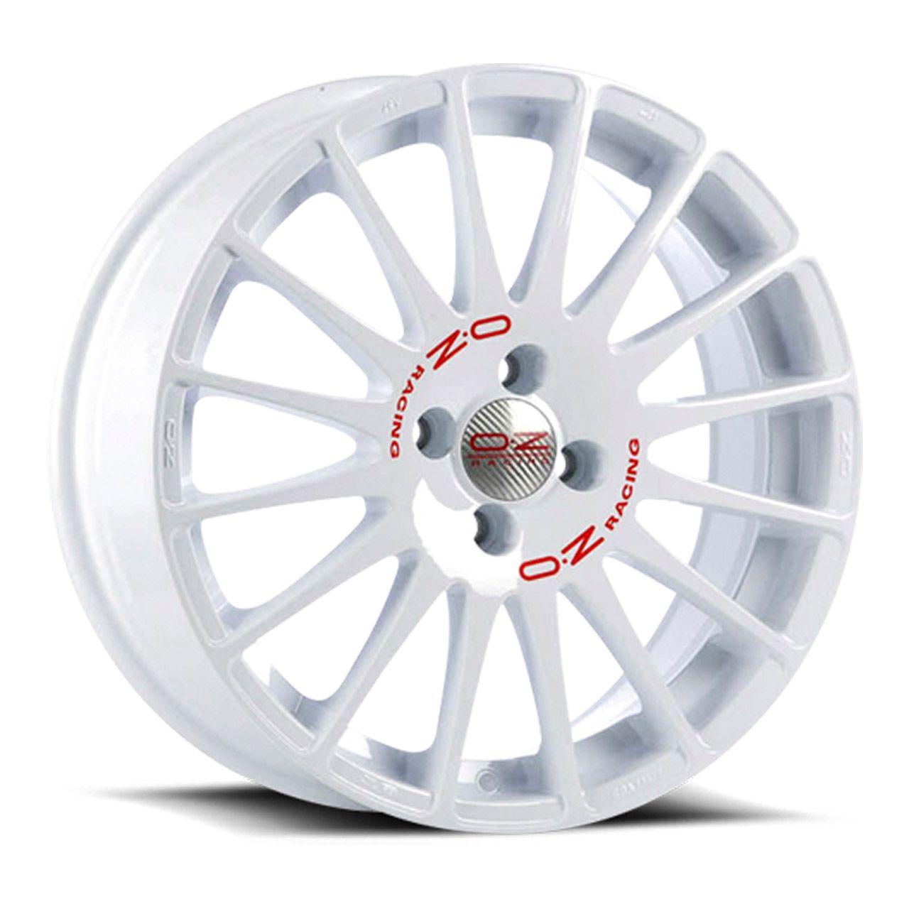 OZ SUPERTURISMO WRC race white + red lettering 6.5Jx15 4x100 ET37