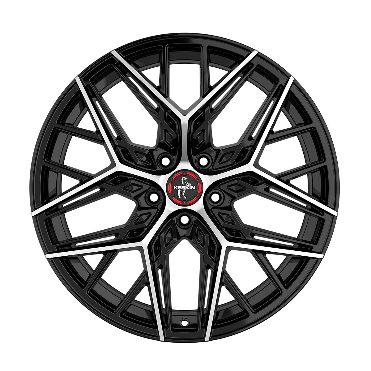 KESKIN WHEELS KT25 PEARL black front polished 8.5Jx20 5x114.3 ET35