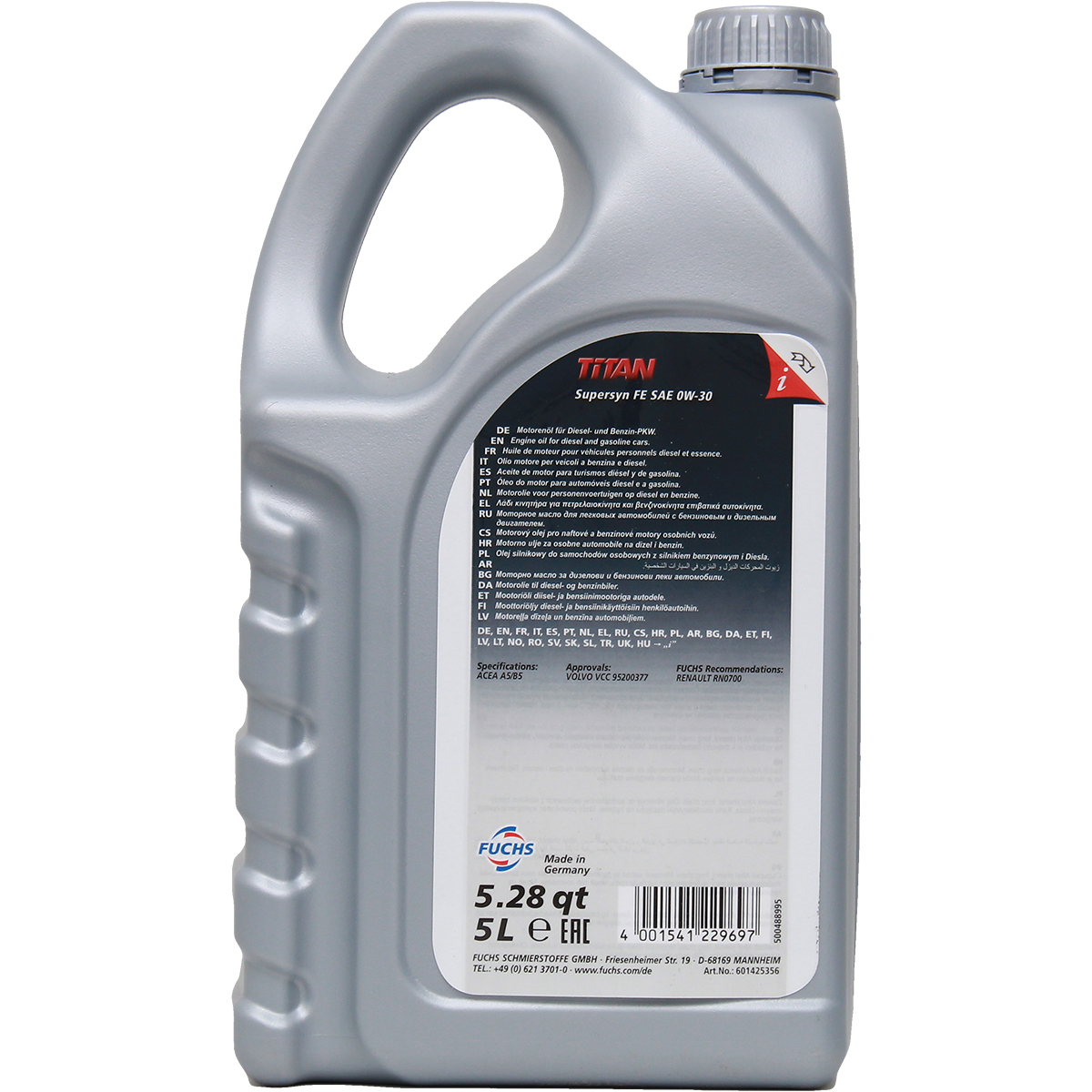 Fuchs Titan Supersyn FE 0W-30 5 Liter