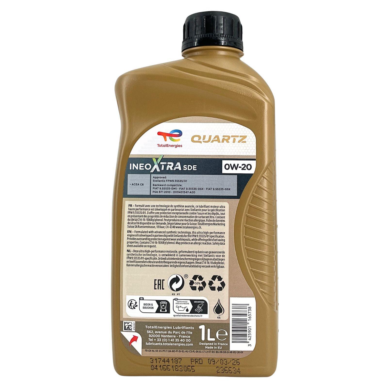 Total Quartz Ineo Xtra SDE 0W-20 1 Liter