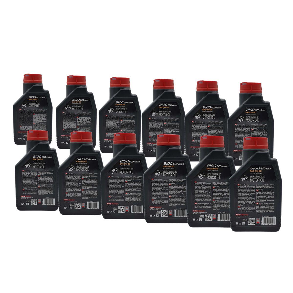 Motul 8100 Eco-clean 0W-30 12x1 Liter