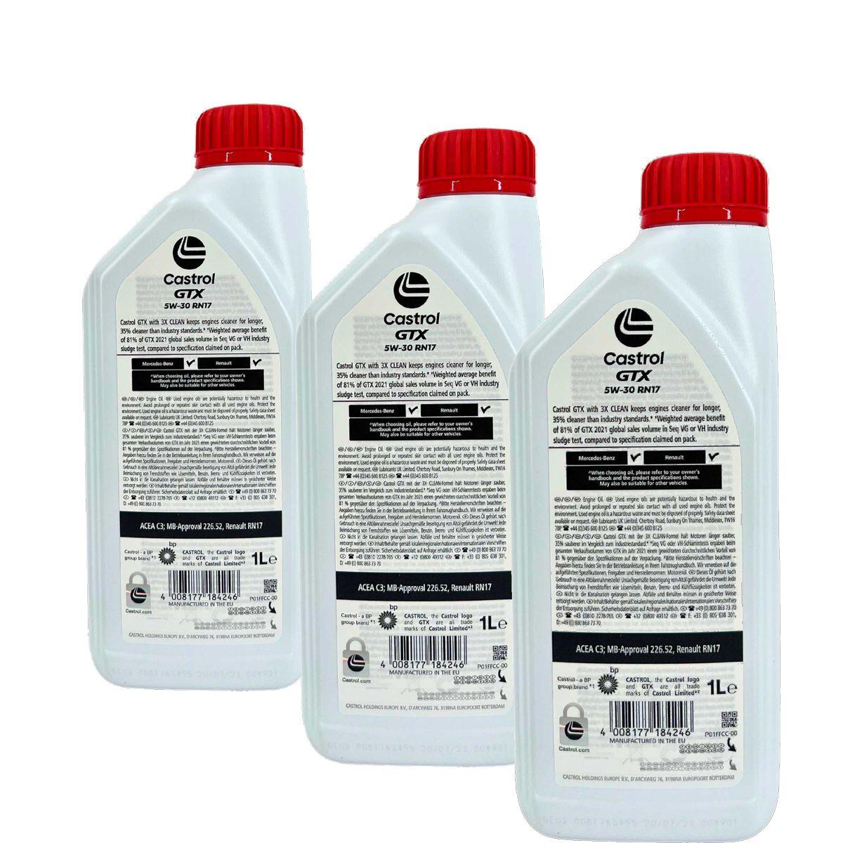Castrol GTX 5W-30 RN17 3x1 Liter