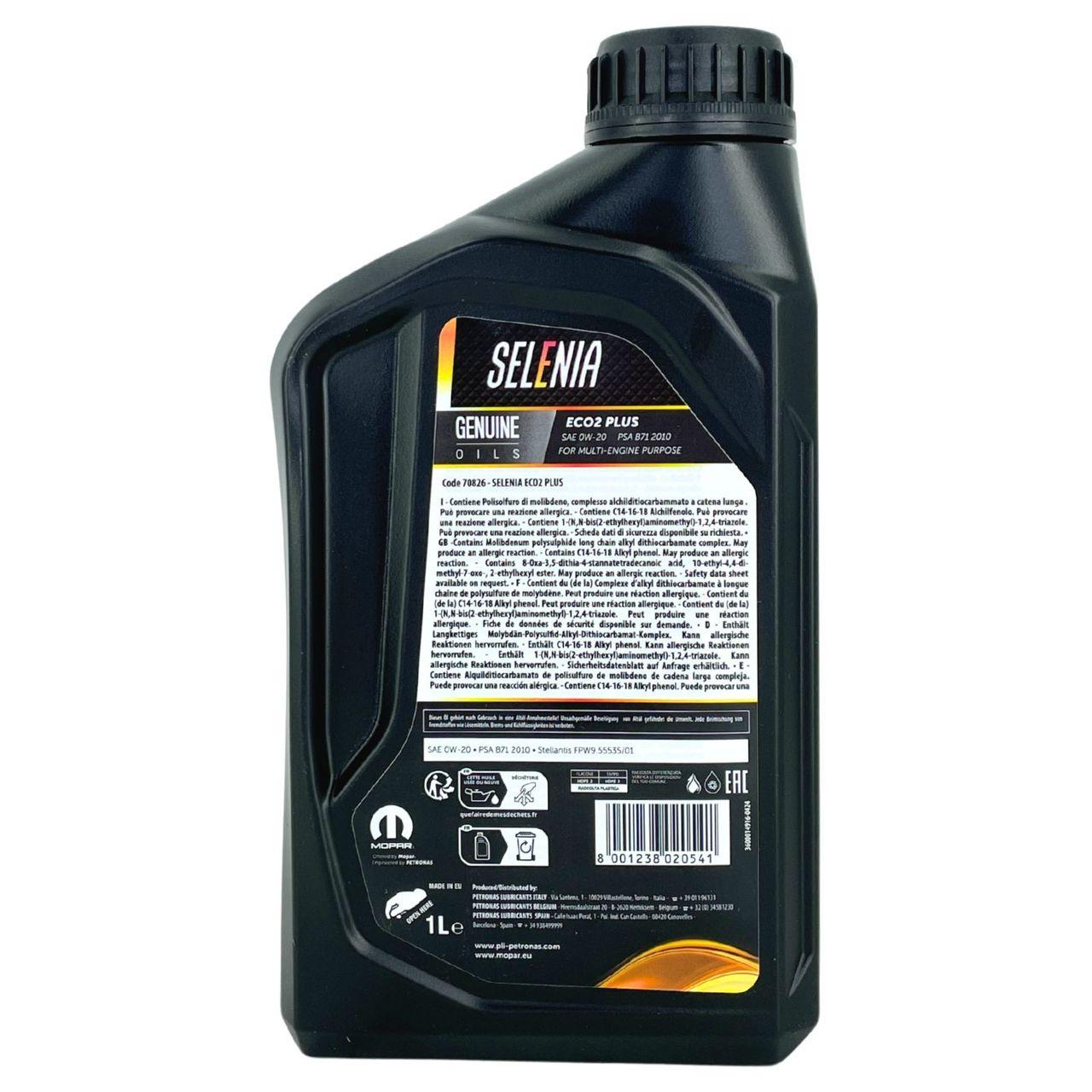 Selenia Eco2 Plus 0W-20 1 Liter