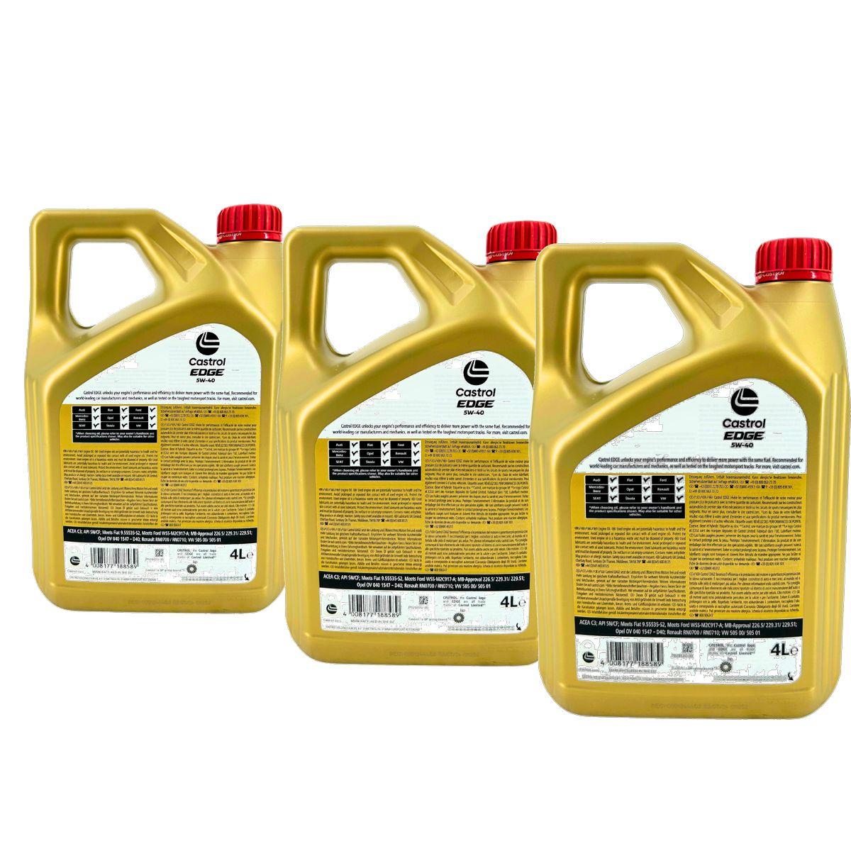 Castrol Edge Fluid Titanium 5W-40 3x4 Liter