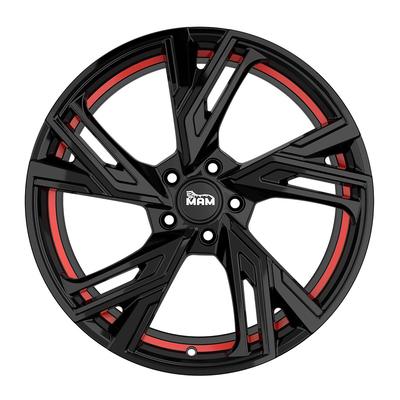 MAM WHEELS MAM RS5 black painted red inside 8.5Jx19 5x112 ET45