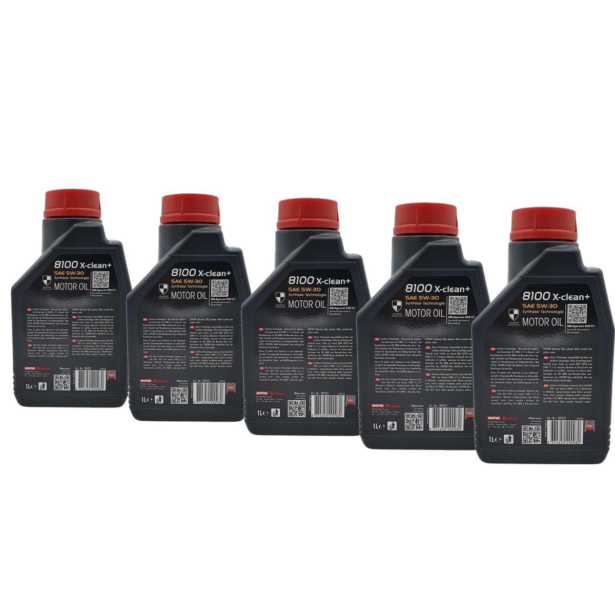 Motul 8100 X-clean+ 5W-30 5x1 Liter