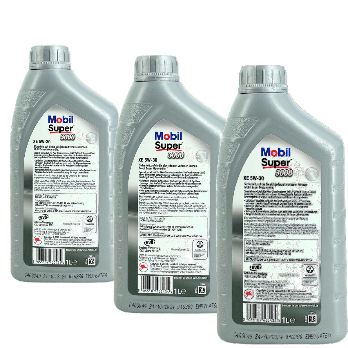 Mobil Super 3000 XE 5W-30 3x1 Liter