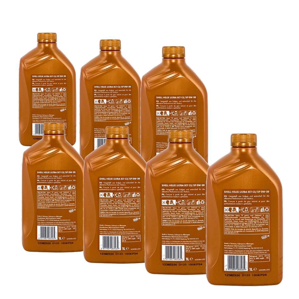 Shell Helix Ultra ECT C3 SP 0W-30 7x1 Liter