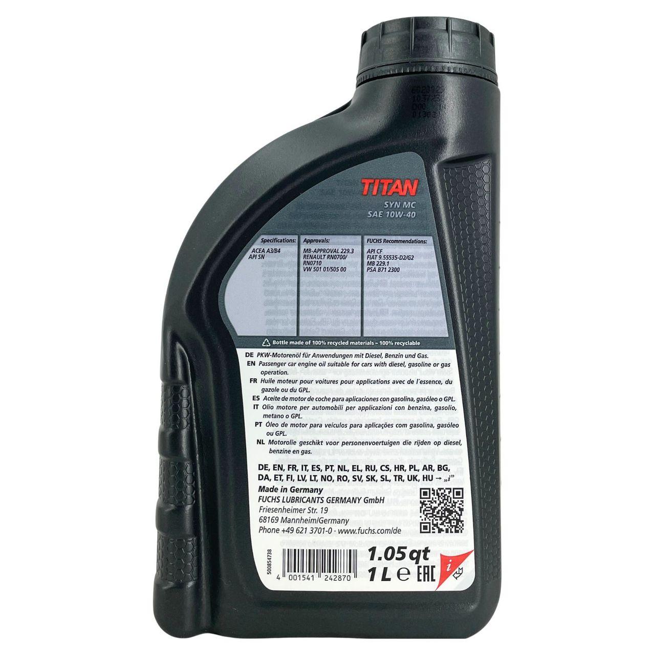 Fuchs Titan Syn MC 10W-40 1 Liter
