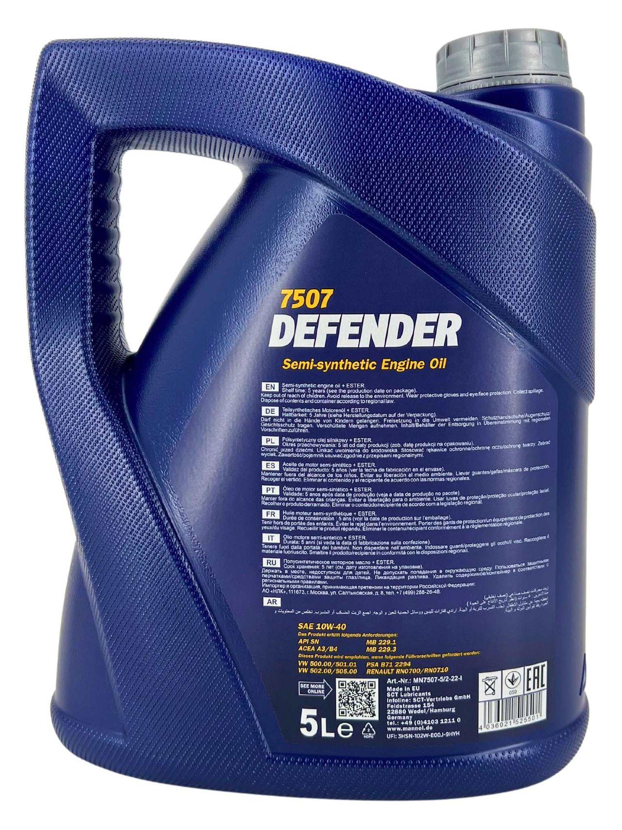 Mannol Defender 10W-40 5 Liter
