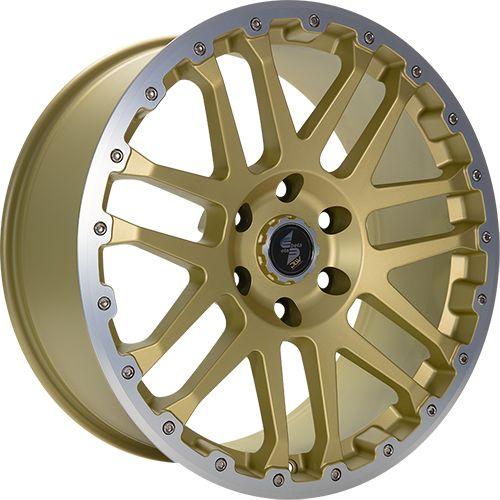 ETABETA COMBAT CV gold matt lip + cap polished 8.0Jx18 5x120 ET45