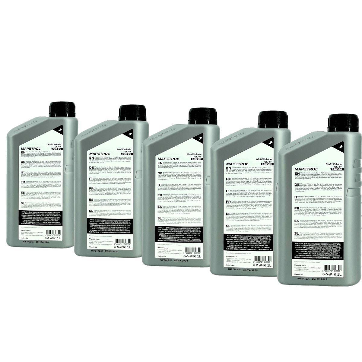 Mapetrol Multi Vehicle GL 4+ 75W-80 5x1 Liter