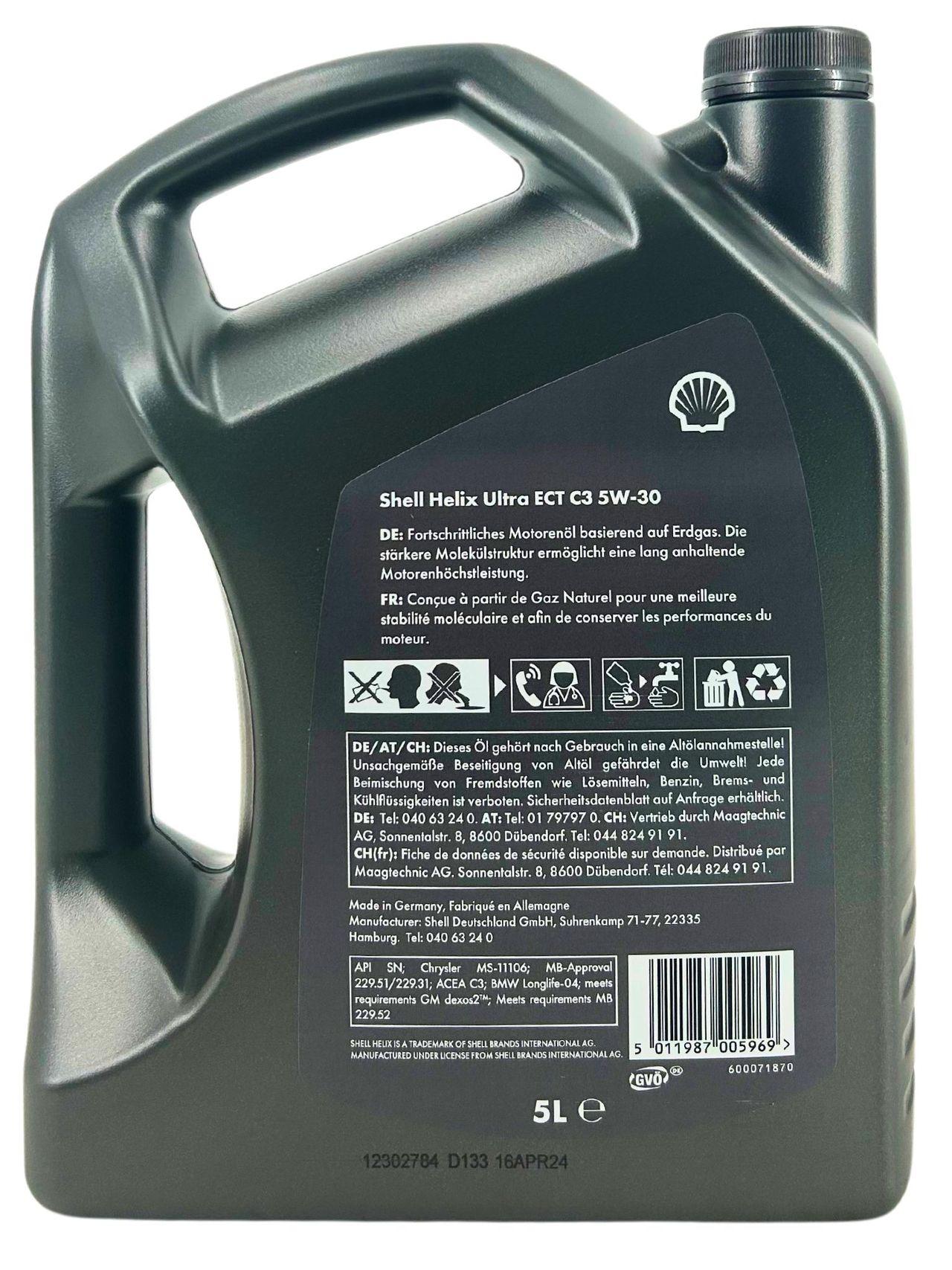 Shell Helix Ultra ECT C3 5W-30 5 Liter