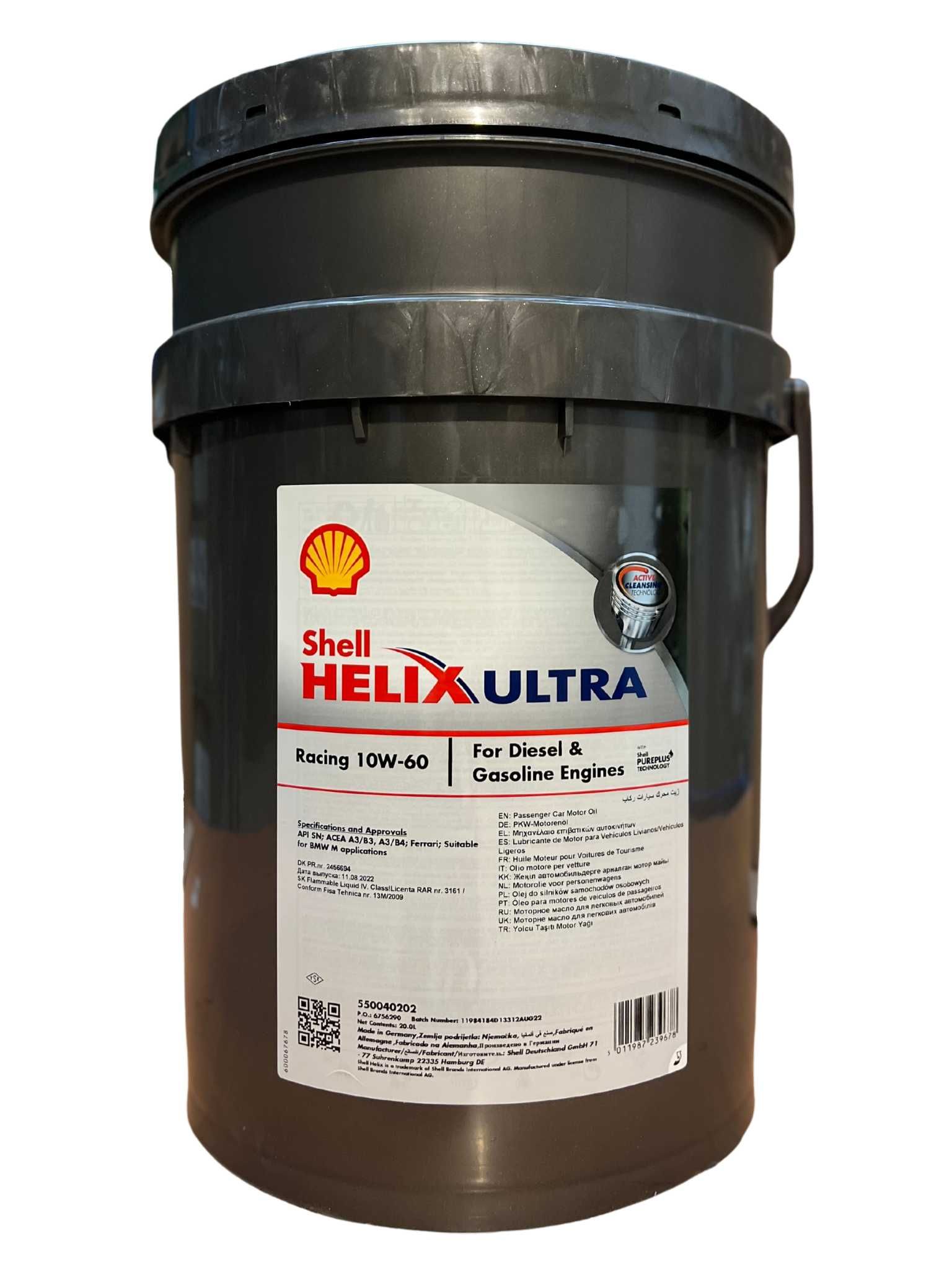 Shell Helix Ultra Racing 10W-60 20 Liter