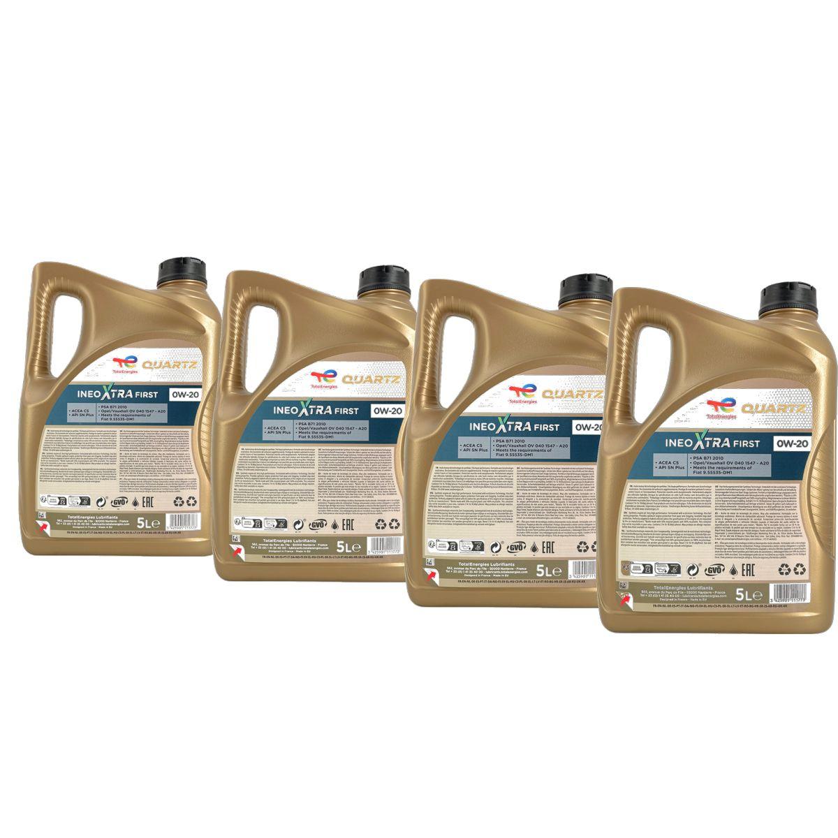 Total Quartz Ineo Xtra First 0W-20 4x5 Liter