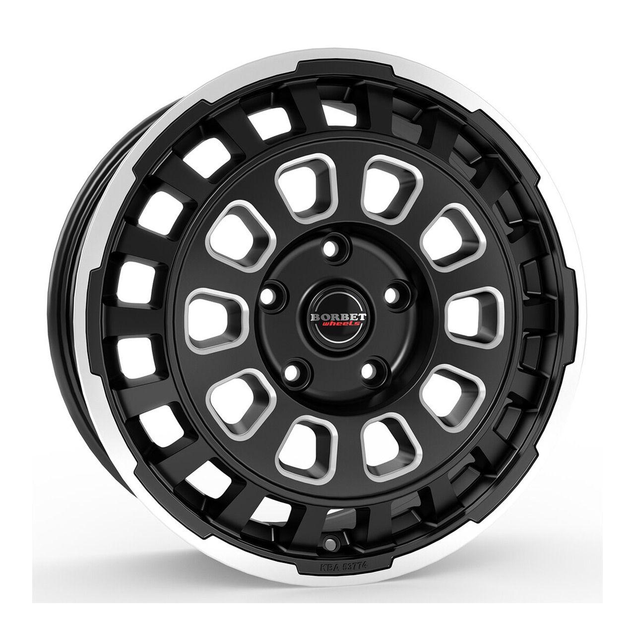 BORBET DESIGN CW7 black rim window polished matt 7.5Jx18 5x120 ET53