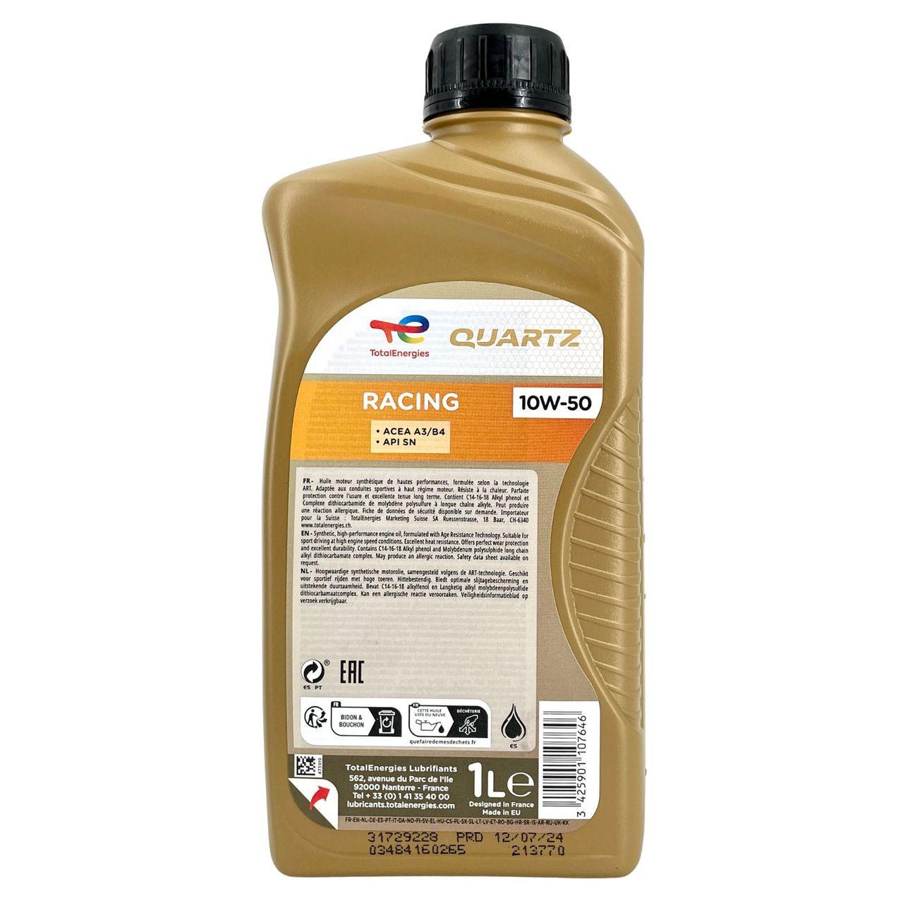 Total Quartz Racing 10W-50 1 Liter