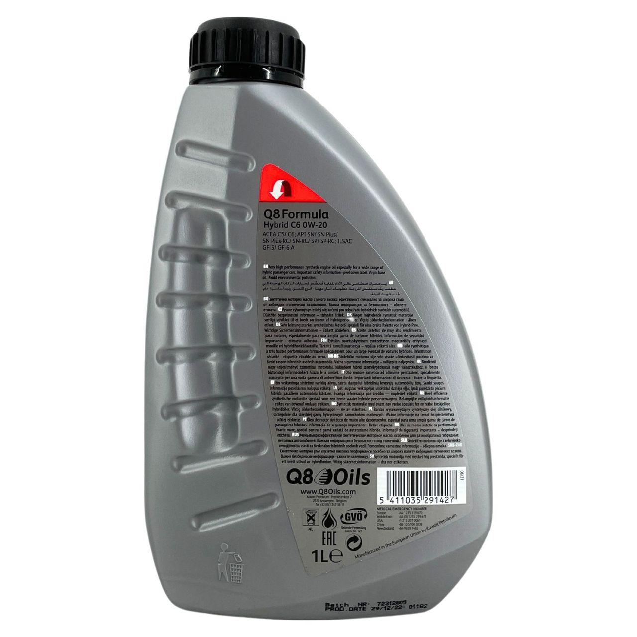Q8 Formula Hybrid C6 0W-20 1 Liter