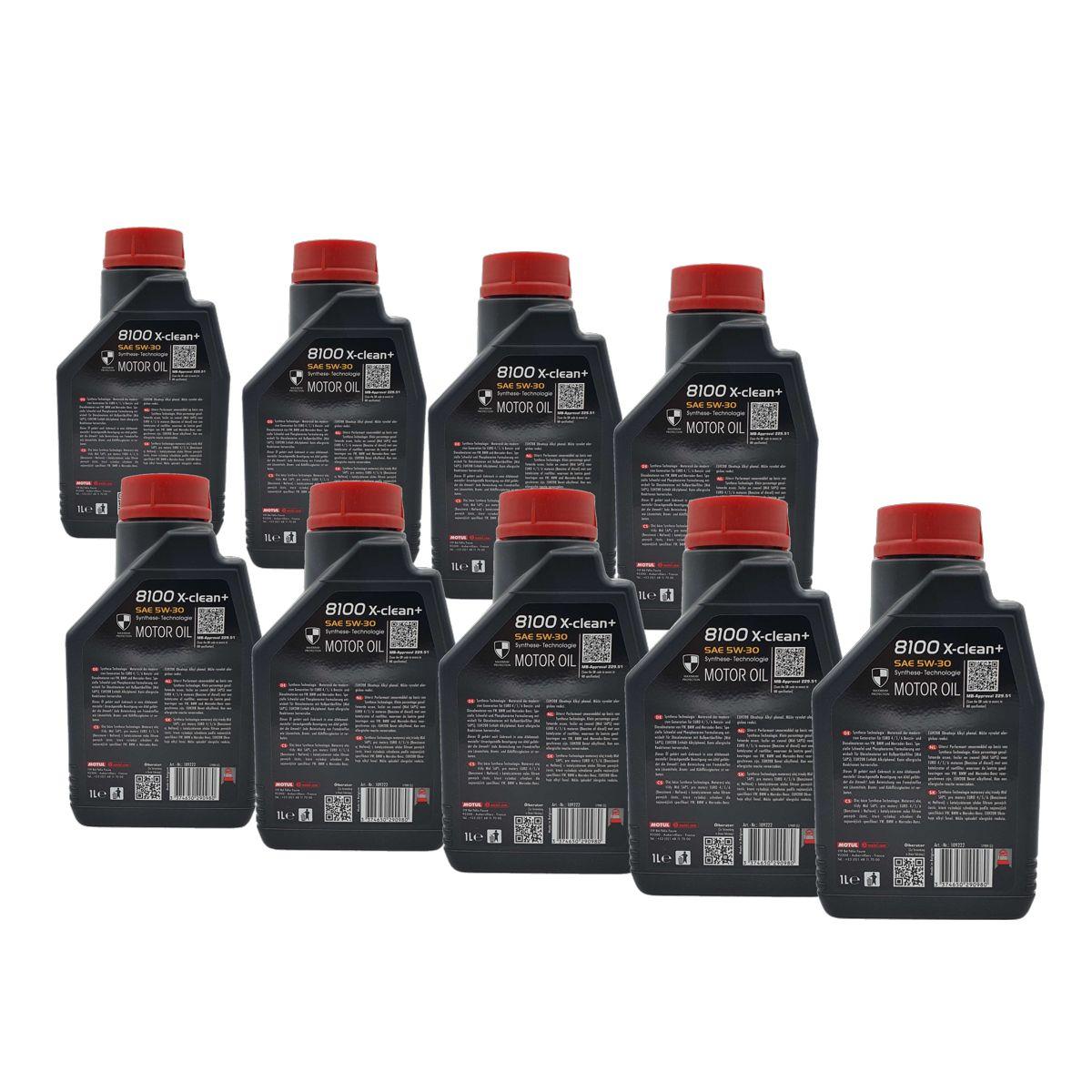 Motul 8100 X-clean+ 5W-30 9x1 Liter