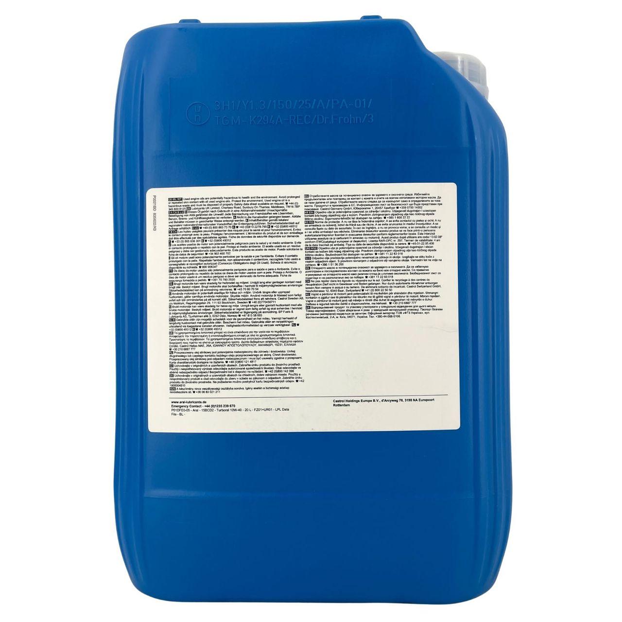 Aral Turboral 10W-40 20 Liter