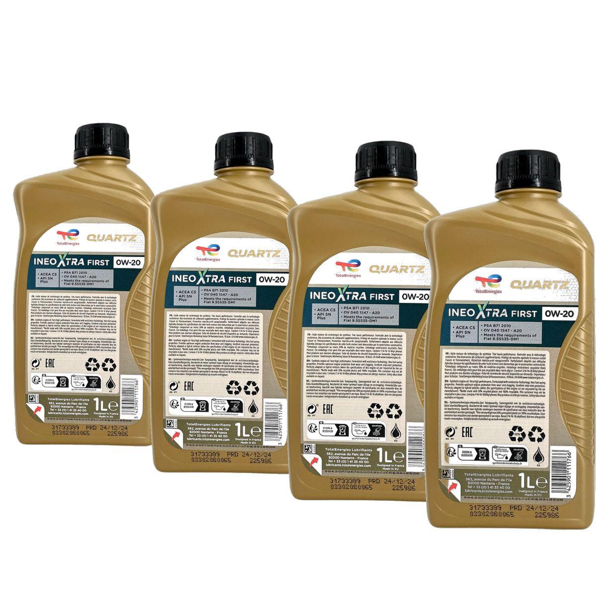 Total Quartz Ineo Xtra SDE 0W-20 4x1 Liter