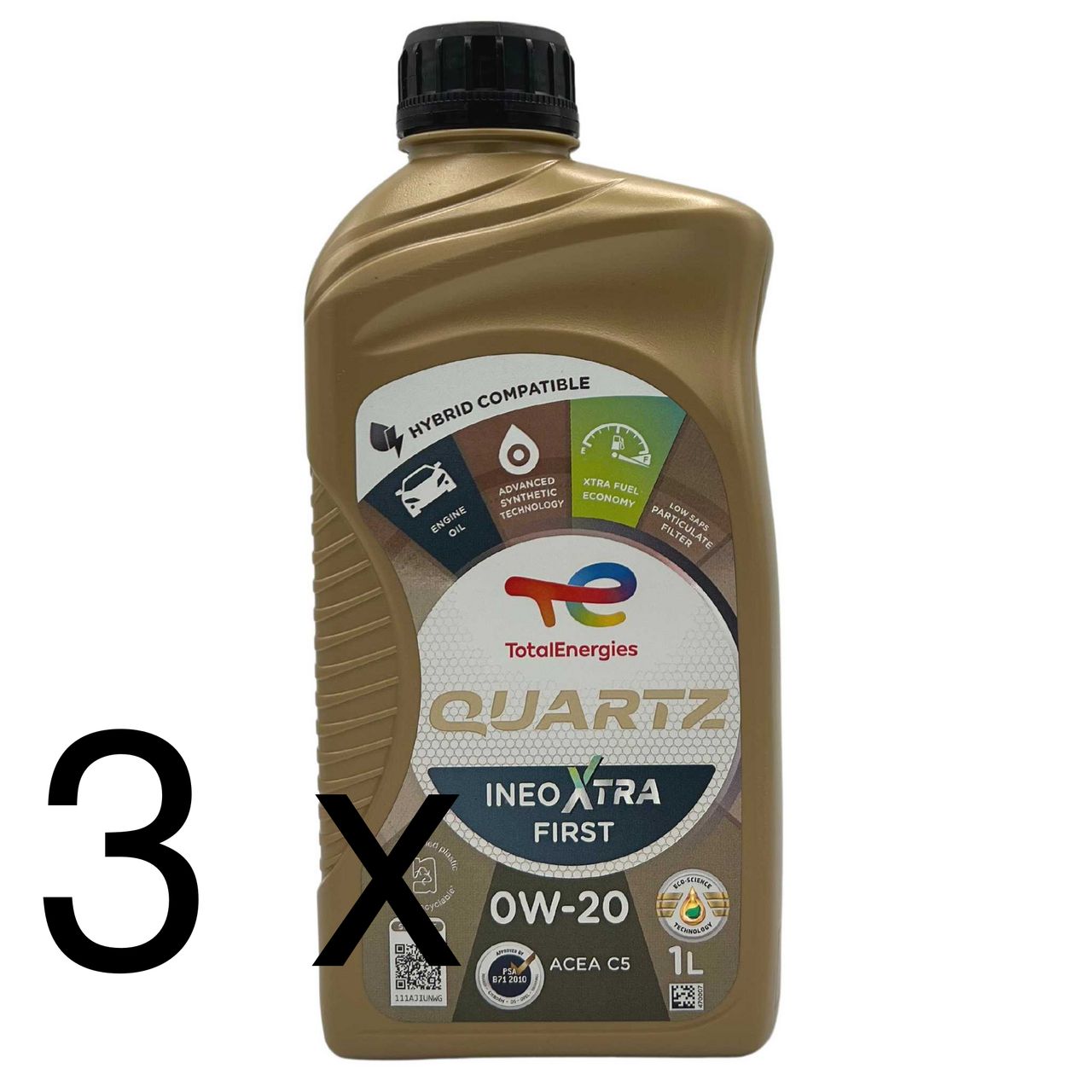Total Quartz Ineo Xtra First 0W-20 3x1 Liter