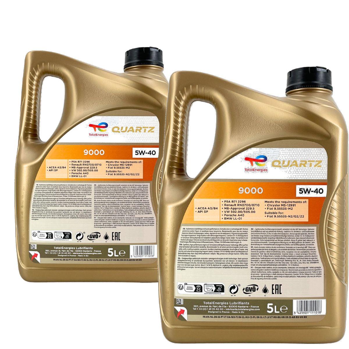 Total Quartz 9000 5W-40 2x5 Liter