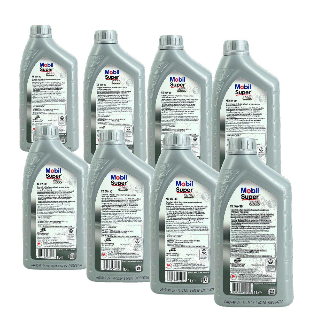 Mobil Super 3000 XE 5W-30 8x1 Liter