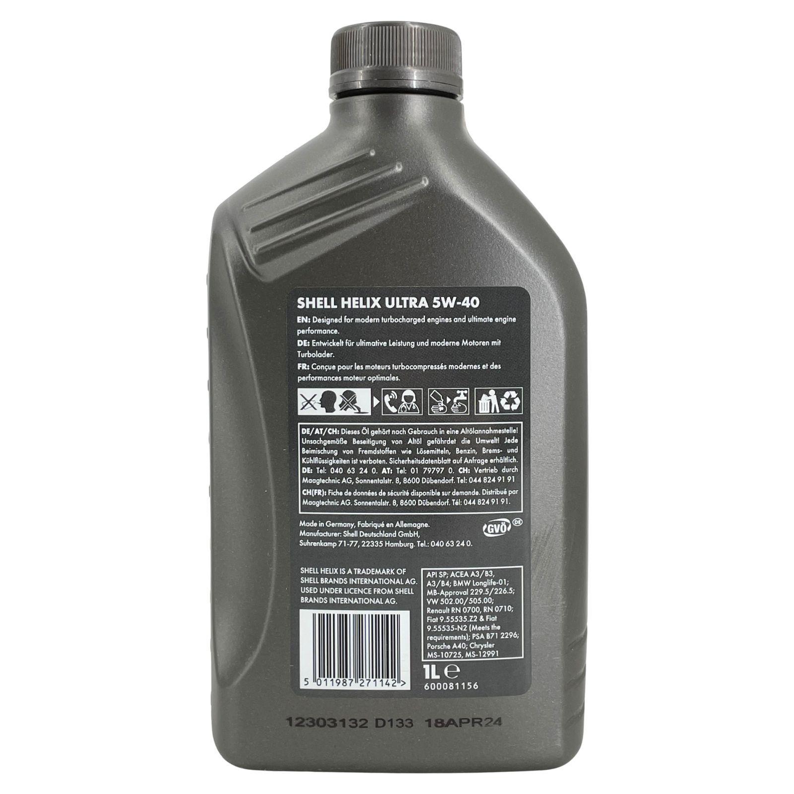 Shell Helix Ultra 5W-40 1 Liter